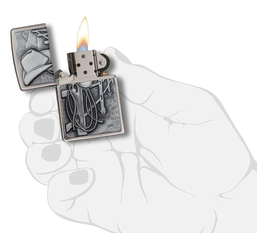 Piro⚘.* Zippo Laser 360° Clover Design High Polish Chrome Windproof